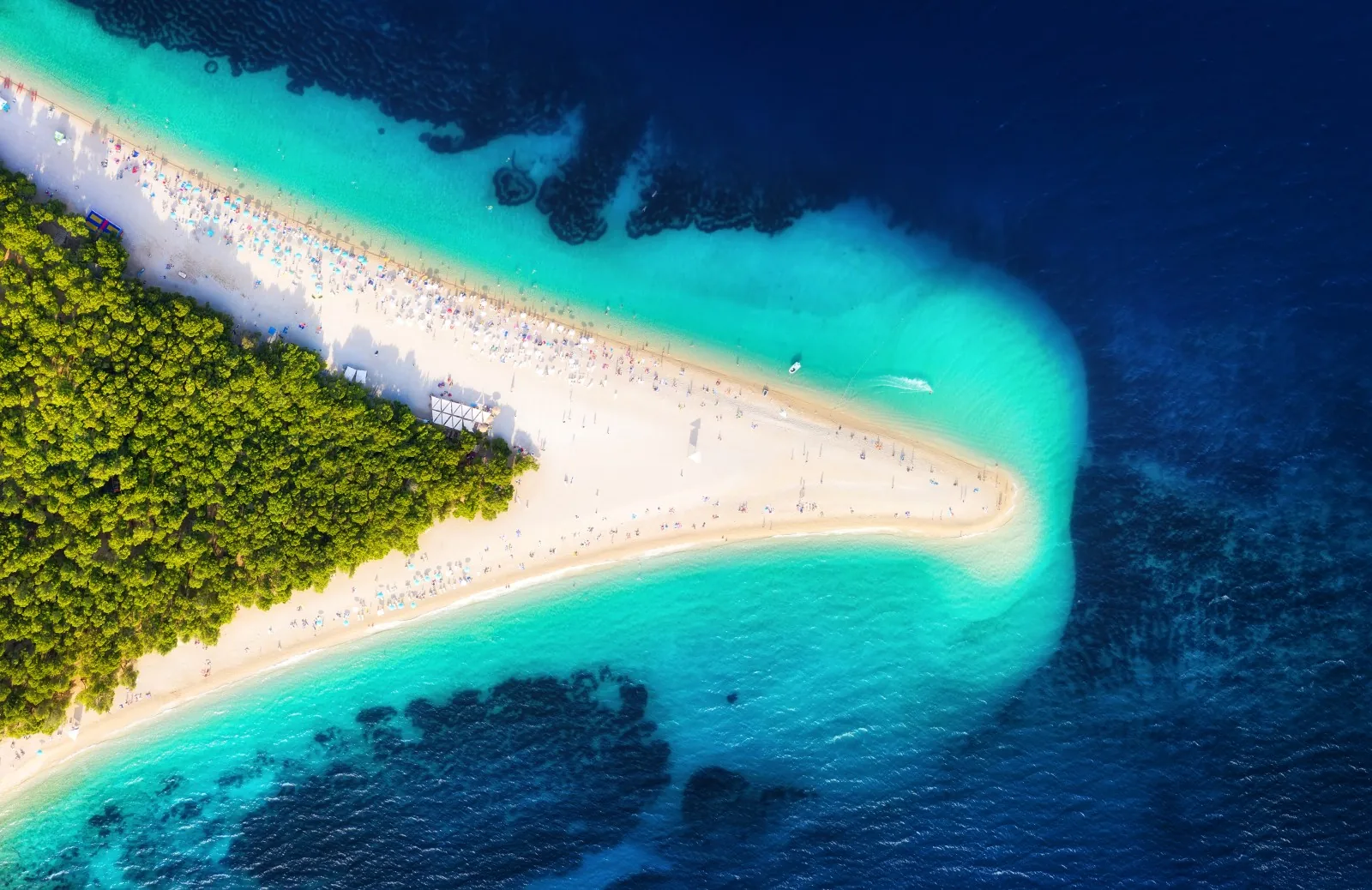 Zlatni Rat beach on the island of Brač in Croatia