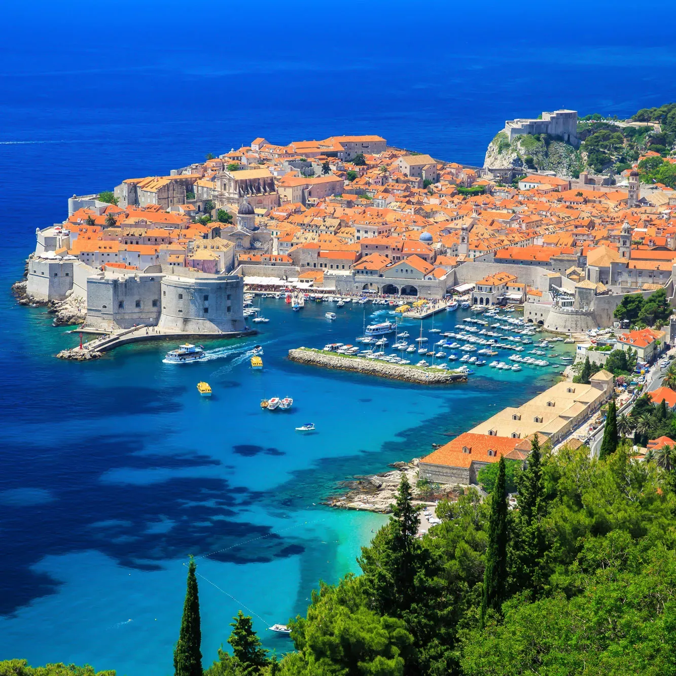 Dubrovnik Old Town and the Adriatic Sea