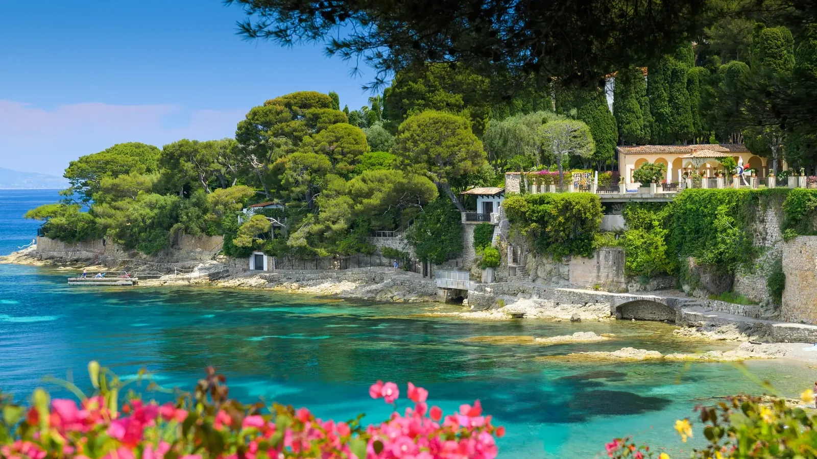Coastline of Saint-Jean-Cap-Ferrat on the French Riviera